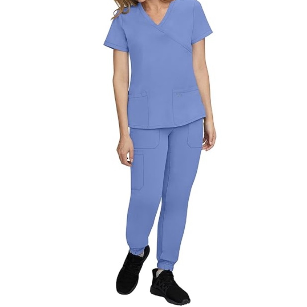 New- Small V Neck Scrub Top & Jogger Scrub Pant